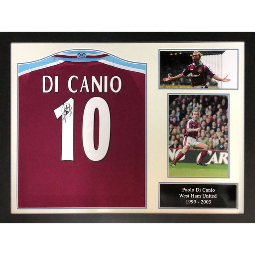 West Ham United FC Di Canio Signed Shirt (Framed) - Excellent Pick