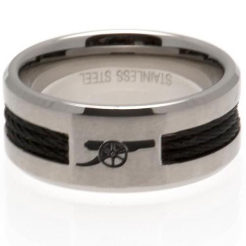 Arsenal FC Black Inlay Ring Large - Excellent Pick