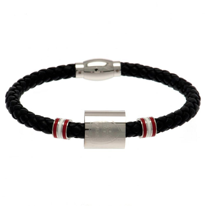 Arsenal FC Colour Ring Leather Bracelet - Excellent Pick