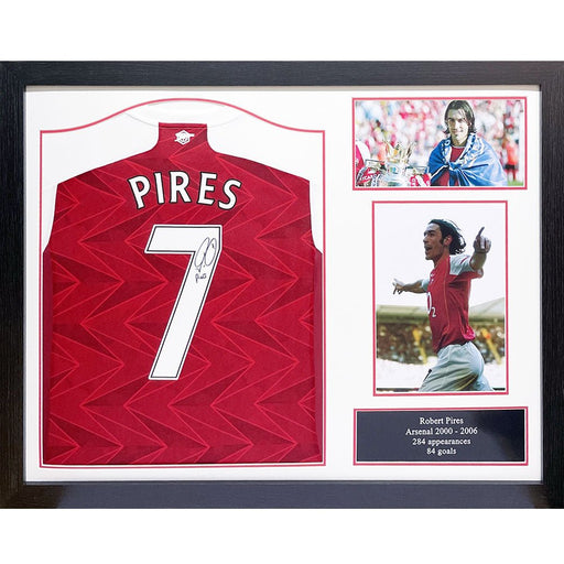 Arsenal FC Pires Signed Shirt (Framed) - Excellent Pick