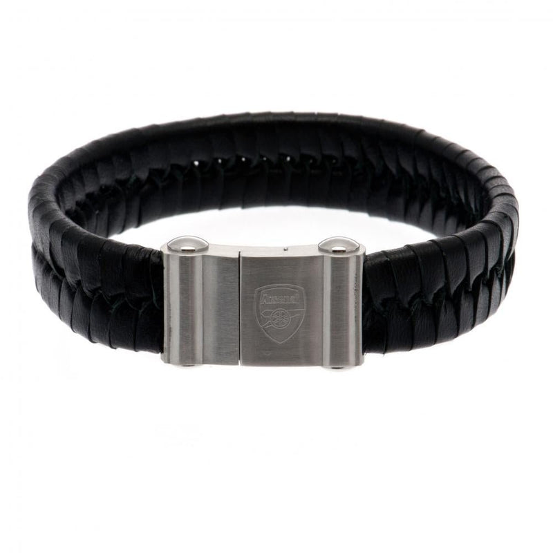 Arsenal FC Single Plait Leather Bracelet - Excellent Pick
