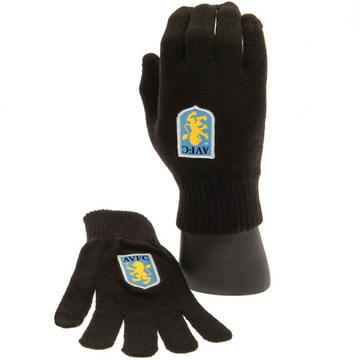 Aston Villa Fc Knitted Gloves Junior - Excellent Pick