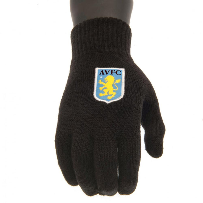 Aston Villa Fc Knitted Gloves Junior - Excellent Pick