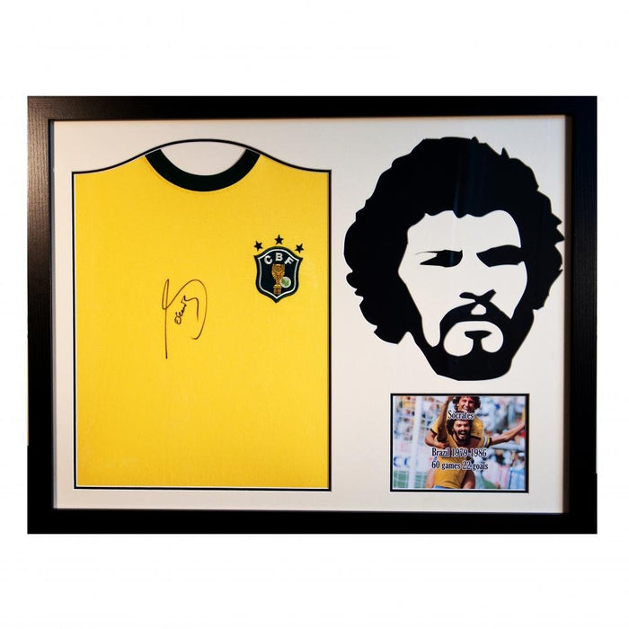 Brasil Socrates Signed Shirt Silhouette - Excellent Pick