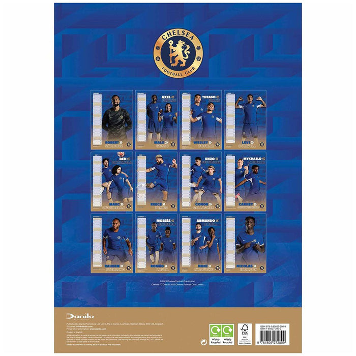 Chelsea FC A3 Calendar 2024 - Excellent Pick