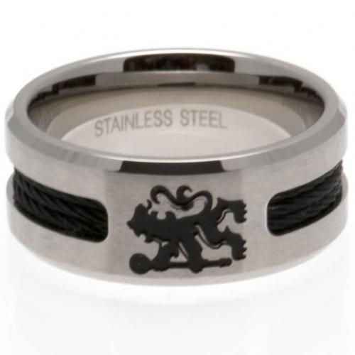 Chelsea Fc Black Inlay Ring Medium - Excellent Pick