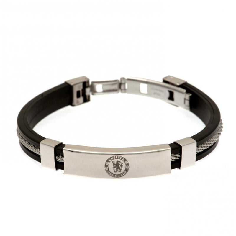 Chelsea FC Silver Inlay Silicone Bracelet - Excellent Pick