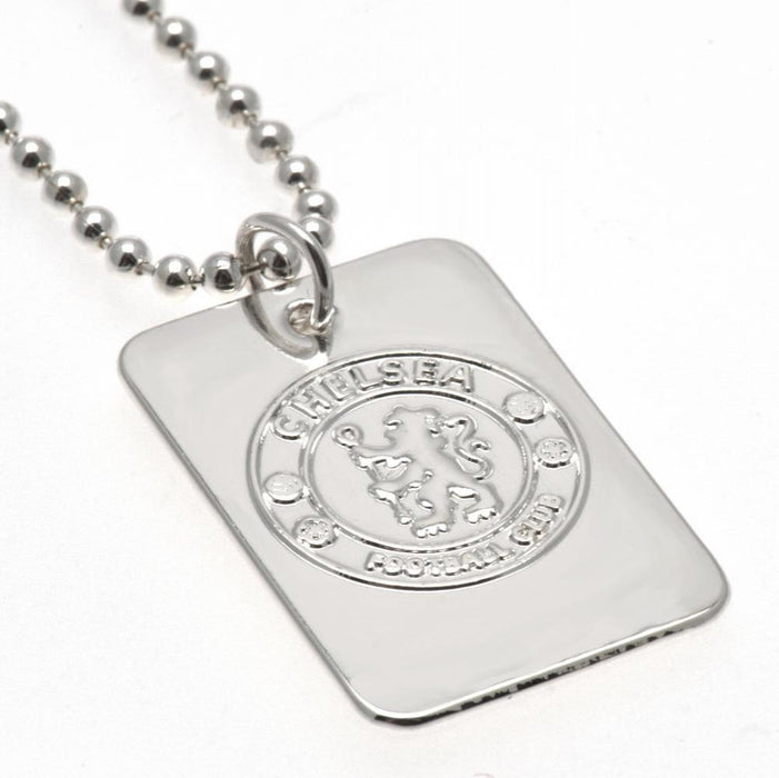 Chelsea FC Silver Plated Dog Tag & Chain - Excellent Pick