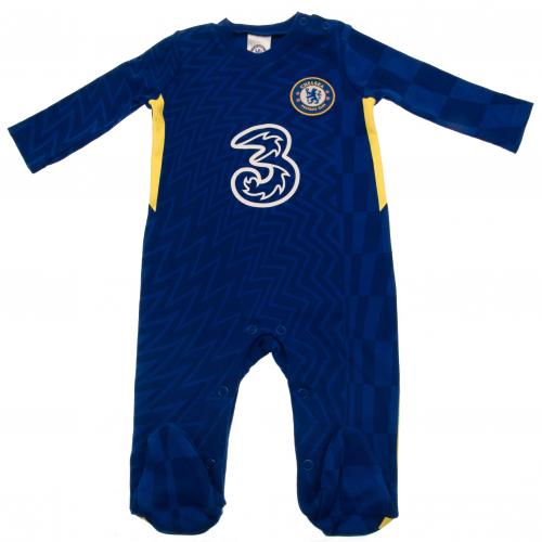 Chelsea Fc Sleepsuit 3/6 Mths By - Excellent Pick