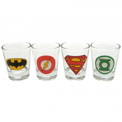 DC Comics 4pk Shot Glass Set - Excellent Pick