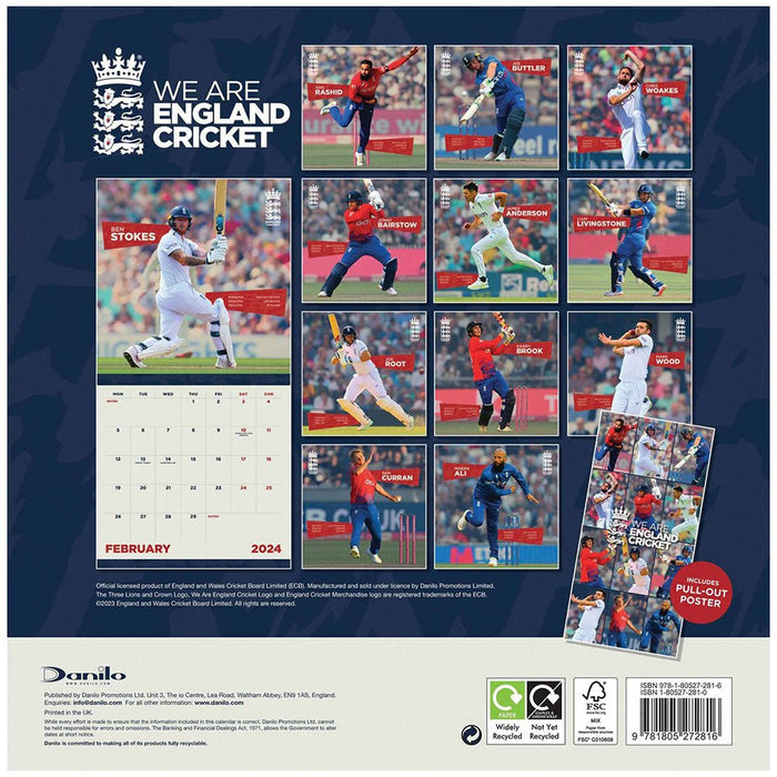 England Cricket Square Calendar 2024 - Excellent Pick