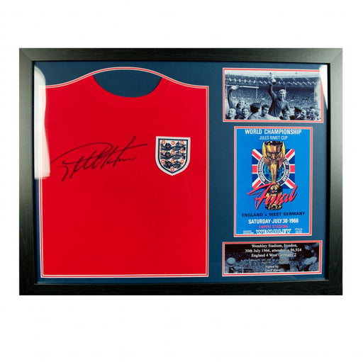 England FA Sir Geoff Hurst Signed Shirt (Framed) - Excellent Pick