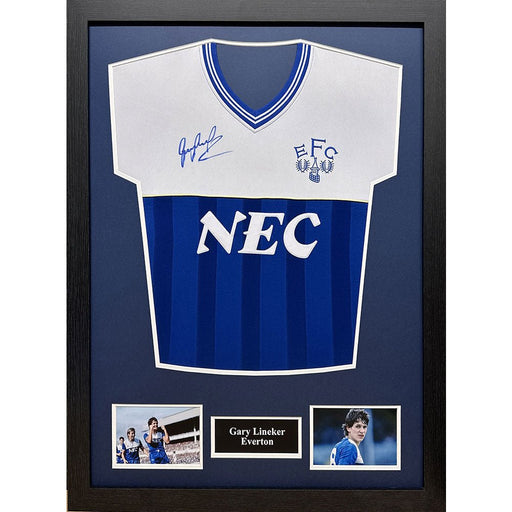 Everton FC 1986 Lineker Signed Shirt (Framed) - Excellent Pick