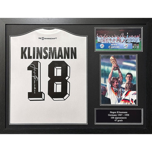 Germany Klinsmann Signed Shirt (Framed) - Excellent Pick