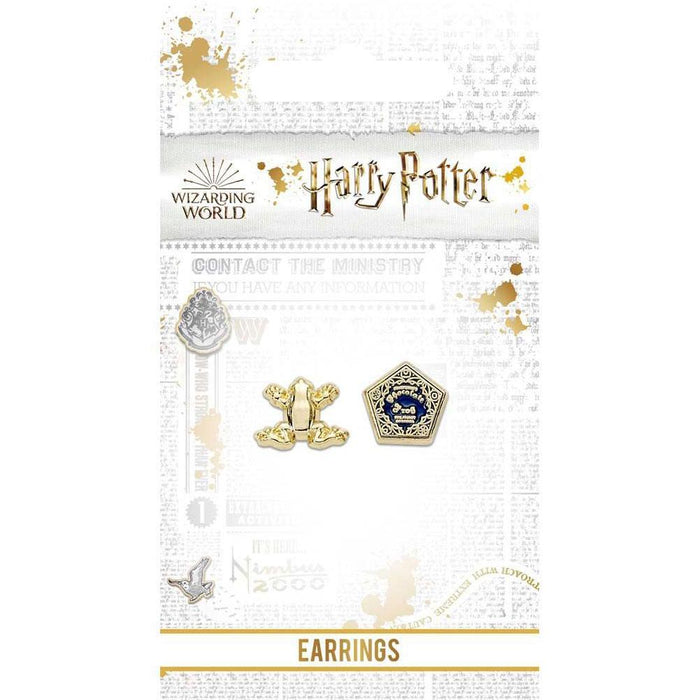 Harry Potter Gold Plated Earrings Chocolate Frog - Excellent Pick
