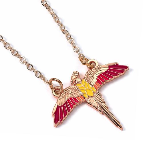 Harry Potter Rose Gold Plated Necklace Fawkes - Excellent Pick