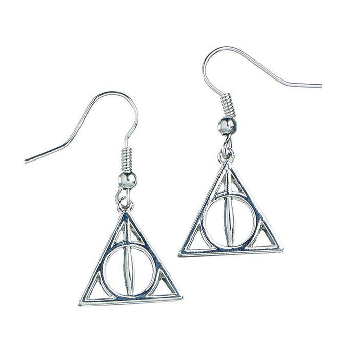 Harry Potter Silver Plated Earrings Deathly Hallows - Excellent Pick