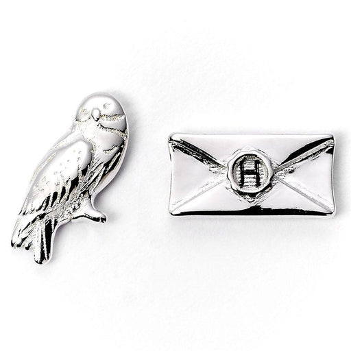 Harry Potter Silver Plated Earrings Hedwig Owl & Letter - Excellent Pick