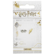 Harry Potter Silver Plated Earrings Lightning Bolt & Glasses - Excellent Pick