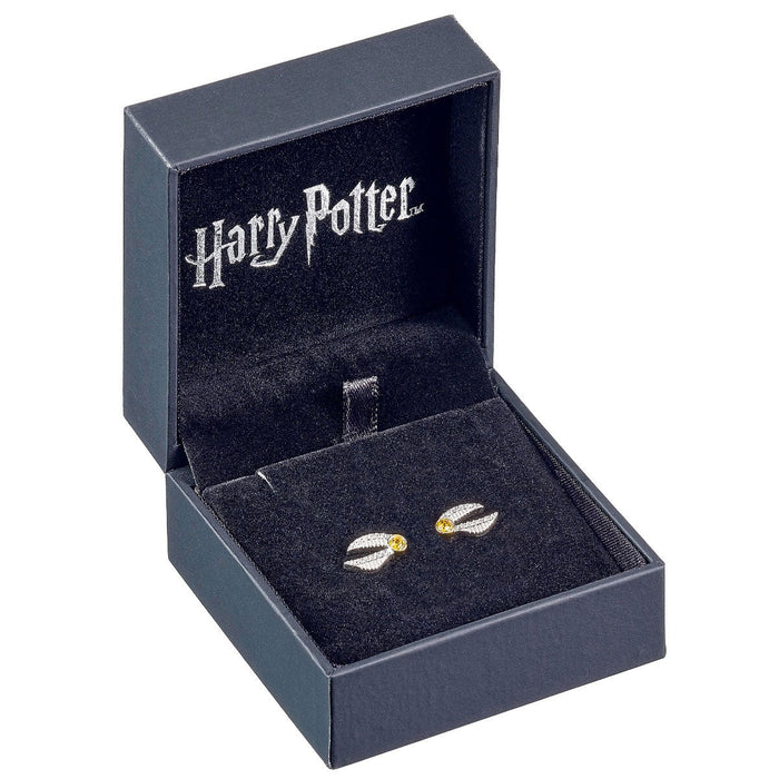 Harry Potter Sterling Silver Crystal Earrings Golden Snitch - Excellent Pick