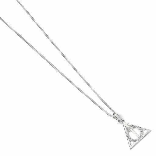 Harry Potter Sterling Silver Crystal Necklace Deathly Hallows - Excellent Pick