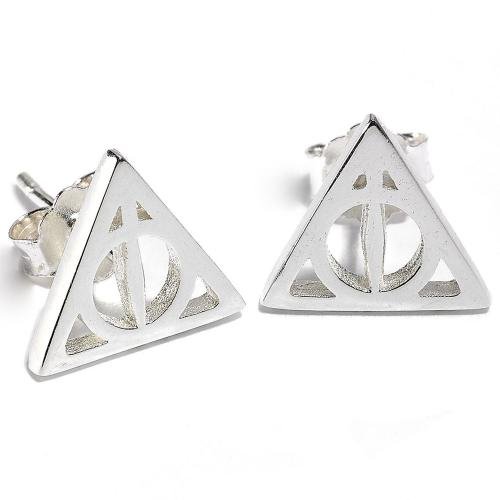 Harry Potter Sterling Silver Earrings Deathly Hallows - Excellent Pick