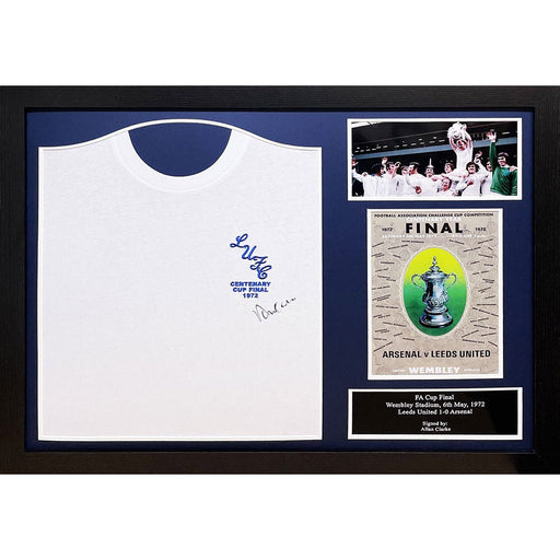 Leeds United FC 1972 Clarke Signed Shirt (Framed) - Excellent Pick