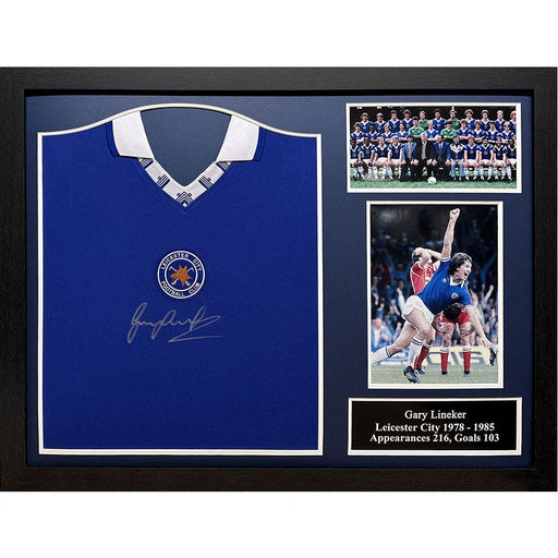 Leicester City FC 1978 Lineker Signed Shirt (Framed) - Excellent Pick