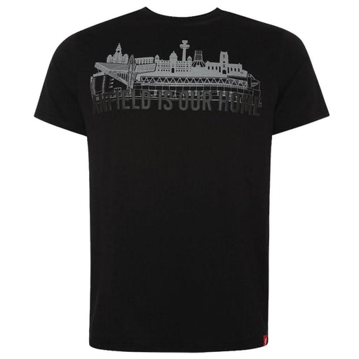 Liverpool FC Anfield Skyline T Shirt Mens Black S - Excellent Pick