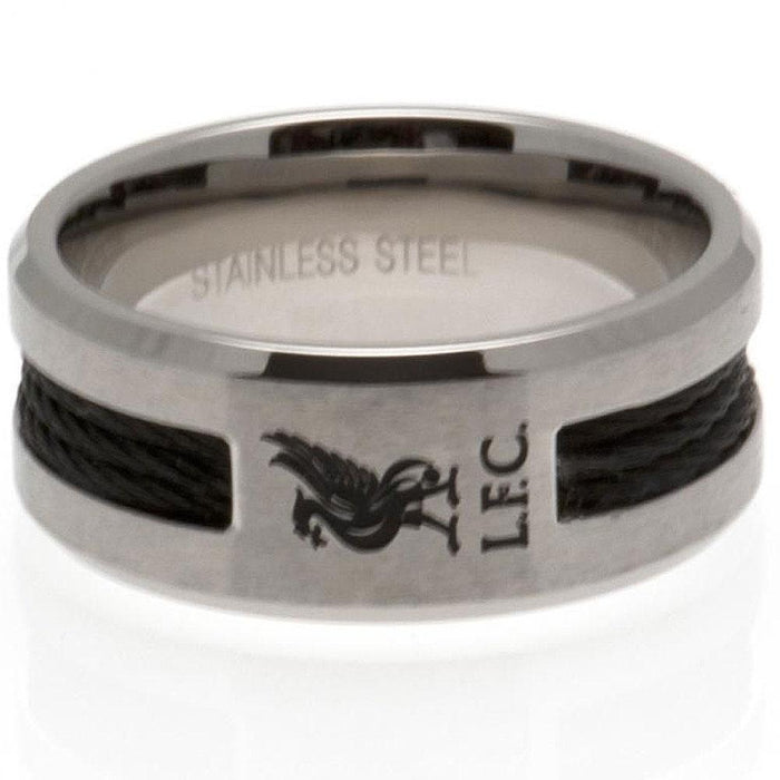 Liverpool FC Black Inlay Ring Small - Excellent Pick