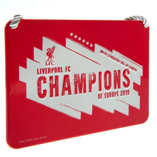 Liverpool FC Champions Of Europe Bedroom Sign - Excellent Pick