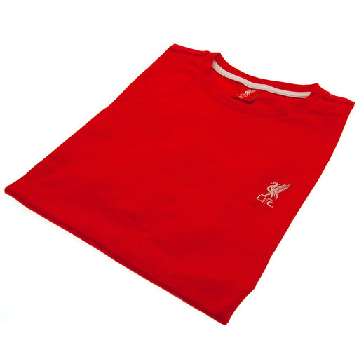 Liverpool FC Embroidered T Shirt Mens Red Large - Excellent Pick