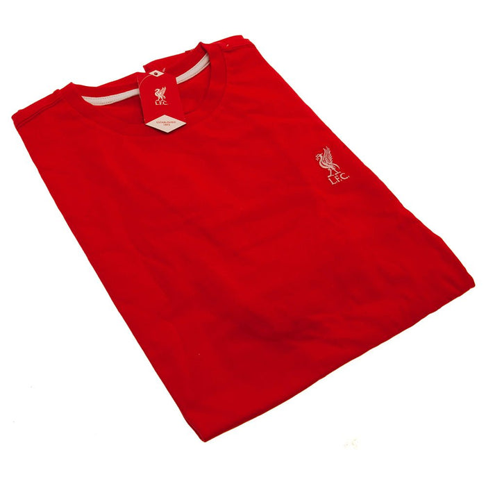 Liverpool FC Embroidered T Shirt Mens Red XX Large - Excellent Pick