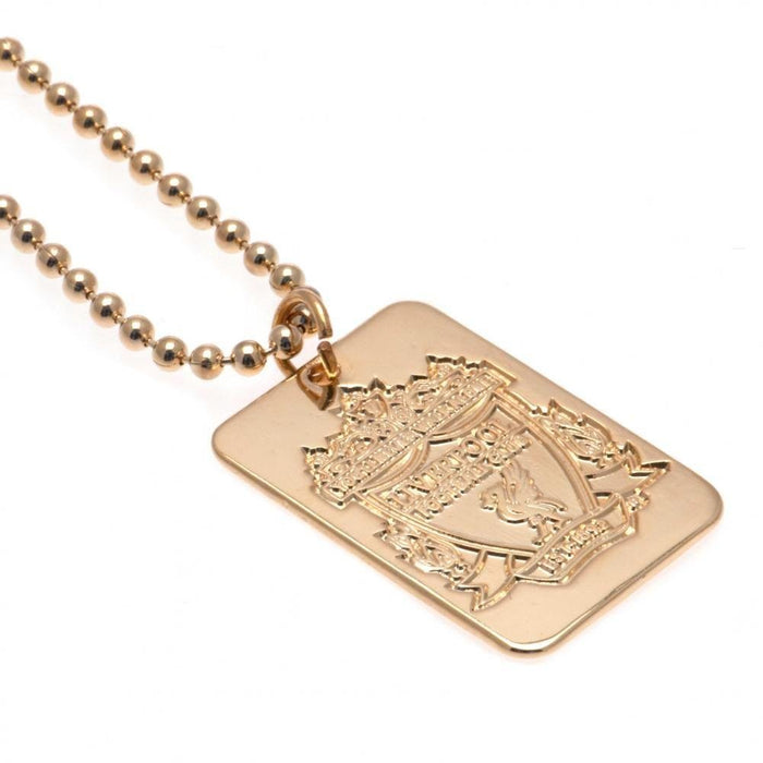 Liverpool FC Gold Plated Dog Tag & Chain - Excellent Pick