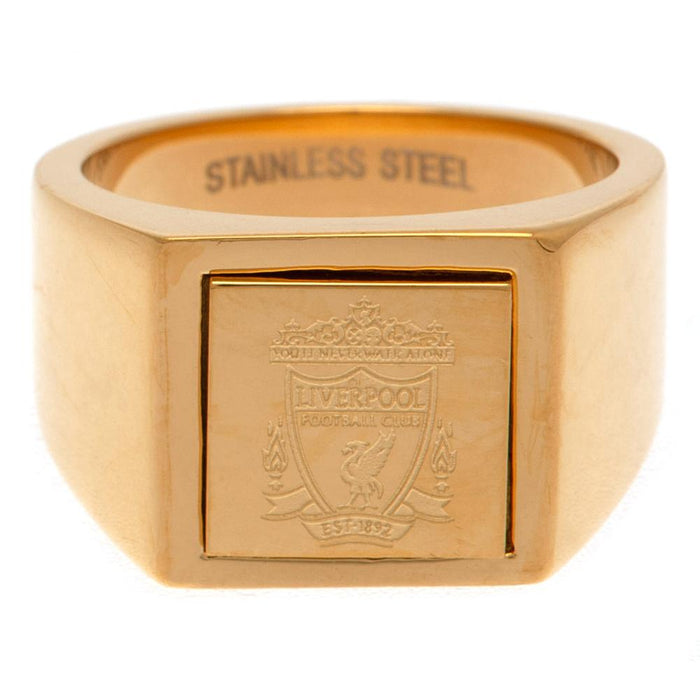 Liverpool FC Gold Plated Signet Ring Small - Excellent Pick