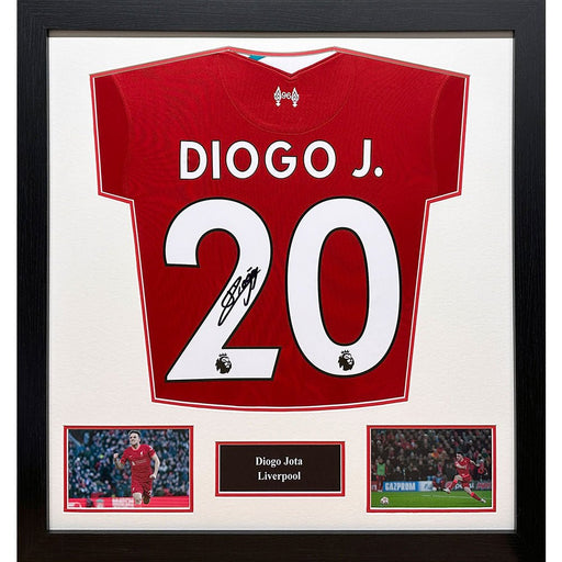 Liverpool FC Jota Signed Shirt (Framed) - Excellent Pick