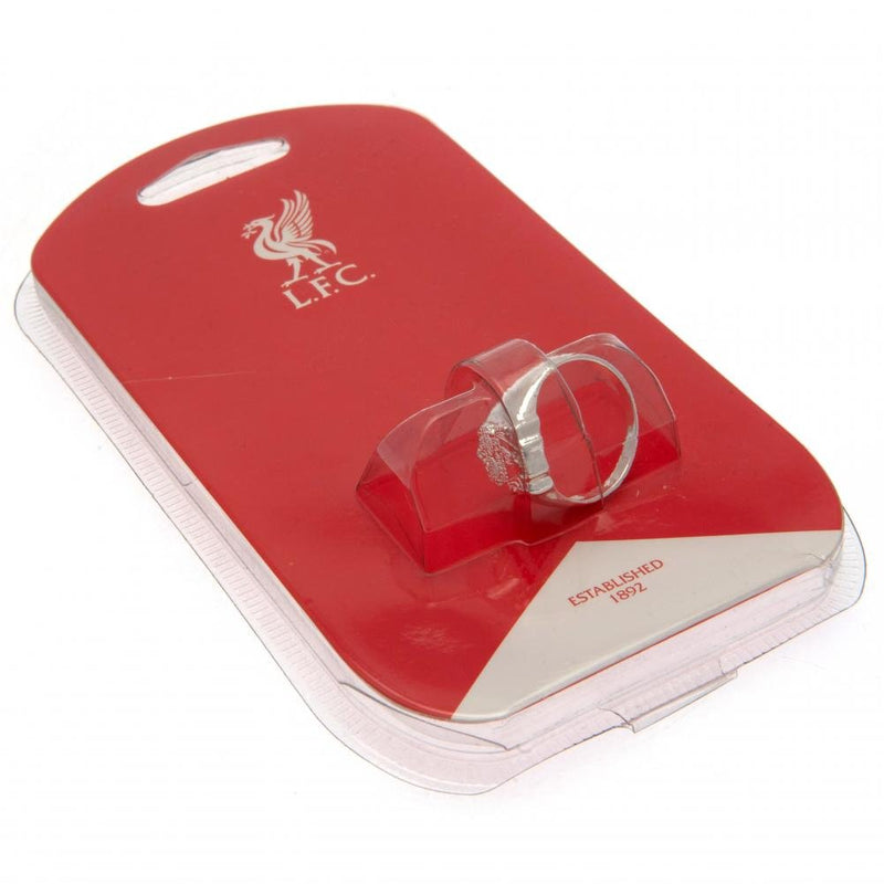 Liverpool FC Silver Plated Crest Ring Large - Excellent Pick