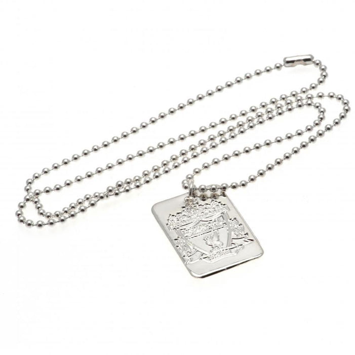 Liverpool FC Silver Plated Dog Tag & Chain - Excellent Pick