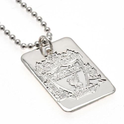 Liverpool FC Silver Plated Dog Tag & Chain - Excellent Pick