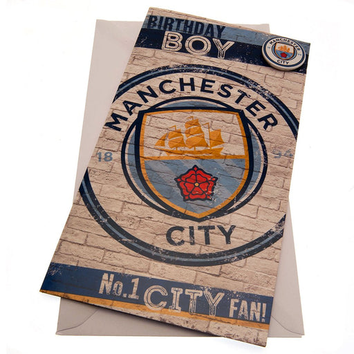 Manchester City FC Birthday Card Boy - Excellent Pick