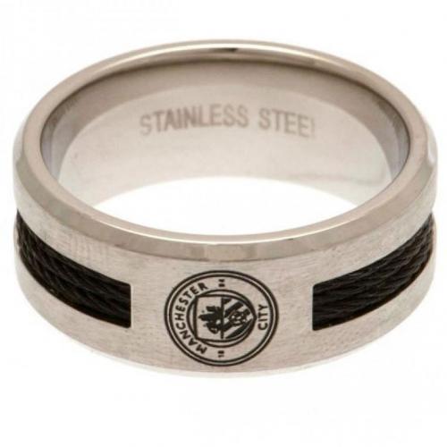 Manchester City FC Black Inlay Ring Large - Excellent Pick