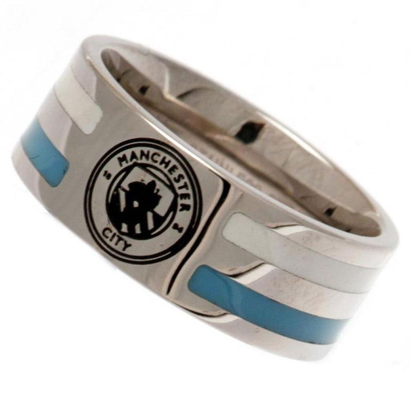 Manchester City FC Colour Stripe Ring Large - Excellent Pick