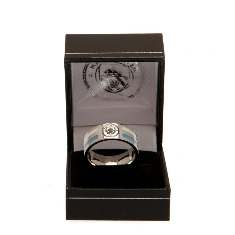 Manchester City FC Colour Stripe Ring Large - Excellent Pick