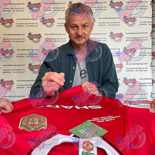 Manchester United FC 1999 Solskjaer & Sheringham Signed Shirt - Excellent Pick