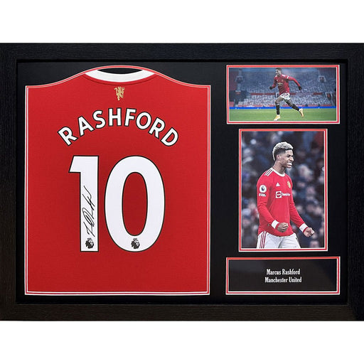 Manchester United FC Rashford Signed Shirt (Framed) - Excellent Pick