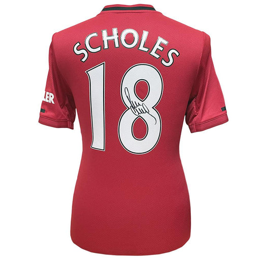 Manchester United FC Scholes Signed Shirt - Excellent Pick