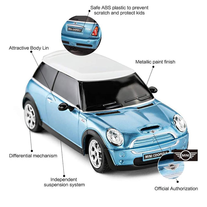 Mini Cooper S Radio Controlled Car 1:24 Scale Blue - Excellent Pick