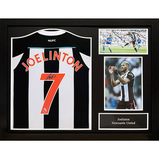 Newcastle United FC Joelinton Signed Shirt (Framed) - Excellent Pick