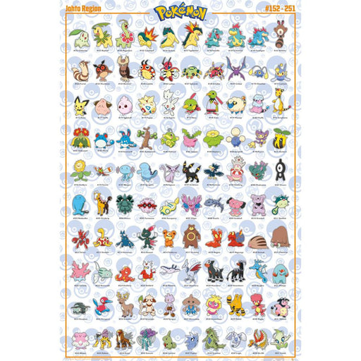 Pokemon Poster Johto 212 - Excellent Pick