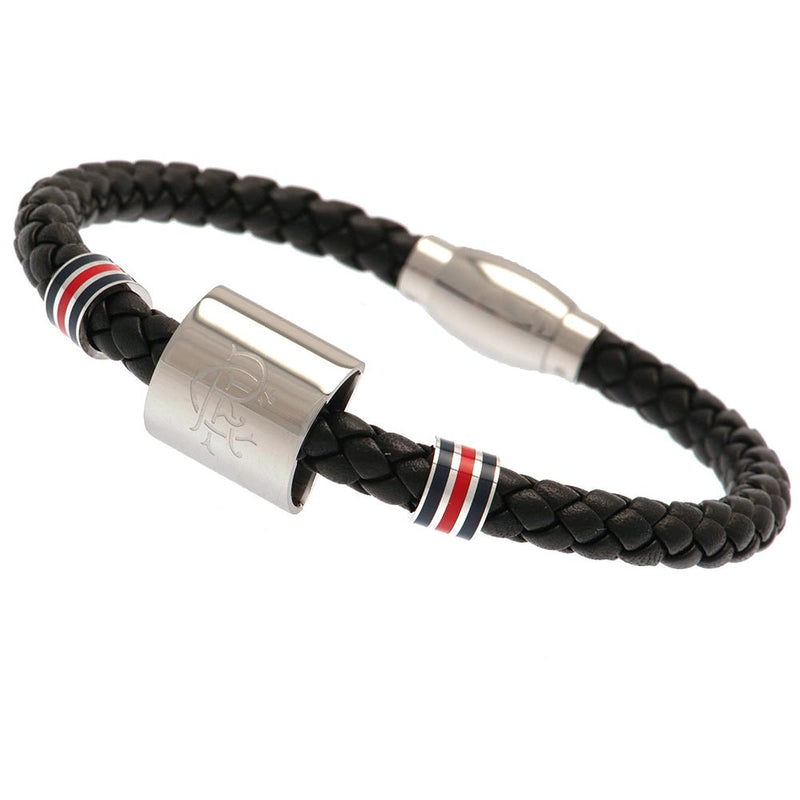 Rangers FC Colour Ring Leather Bracelet - Excellent Pick